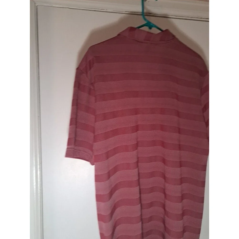 ADIDAS Men's Bliss Lilac Quiet Crimson 2 Color Striped Golf Polo Shirt XL